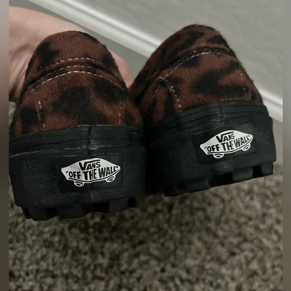 Vans Loafer Style 53 Shoes - Leopard Brown / Black - Size Men’s 6.5 / Women’s 8 - Picture 7 of 9